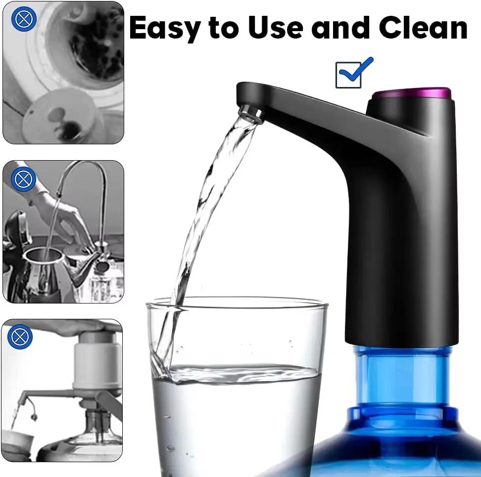 Automatic Water Press Household Barreled Water Electric Water Pump USB Rechargeable Mineral Water Pump Portable Water Dispenser