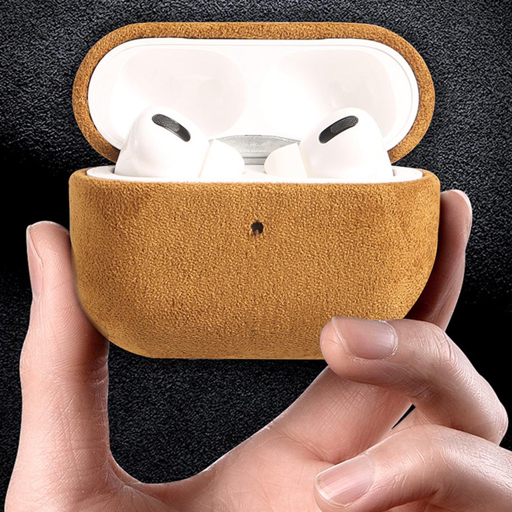 For Airpods Pro 2 Airpods Pro 3 Airpods 4 3 Case Retro Suede Leather Earphone Case Luxury Artificial Leather All Inclusive Case