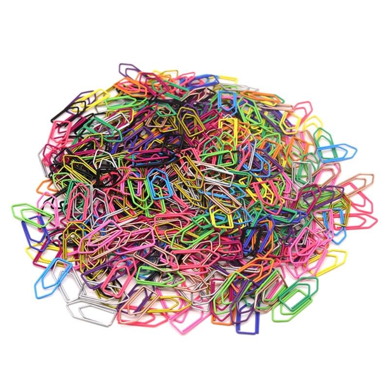 Metal Crayon Paper Clips in Assorted Colors Ideal for Bookmarking and Organizing Office Documents Durabiity