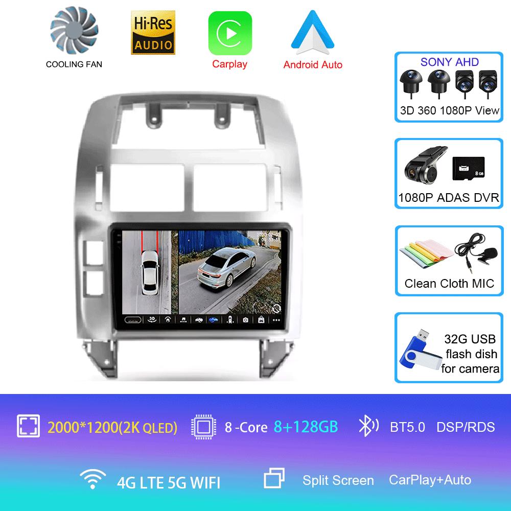 Android 14 For Volkswagen Polo Mk4 IV 4 2001 - 2009 Car Radio Video Player Navigation Stereo GPS No 2din 2 Din Dvd