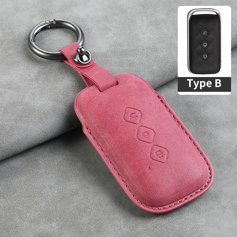 Sheepskin 3 Button Car Key Case Cover Shell for SGMW Wuling Hongguang S for Baojun 510 730 360 560 RS-5 530 630 Car Keychain