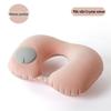 Inflatable U-shaped Travel Neck Pillow - Portable, Ergonomic, Height-Adjustable, Storable Milk Silk Design