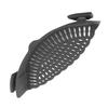 Snap N Strain Pot Strainer Silicone Clip On Strainer for Pots Meat Vegetables Fruit Black Kitchen Gadget