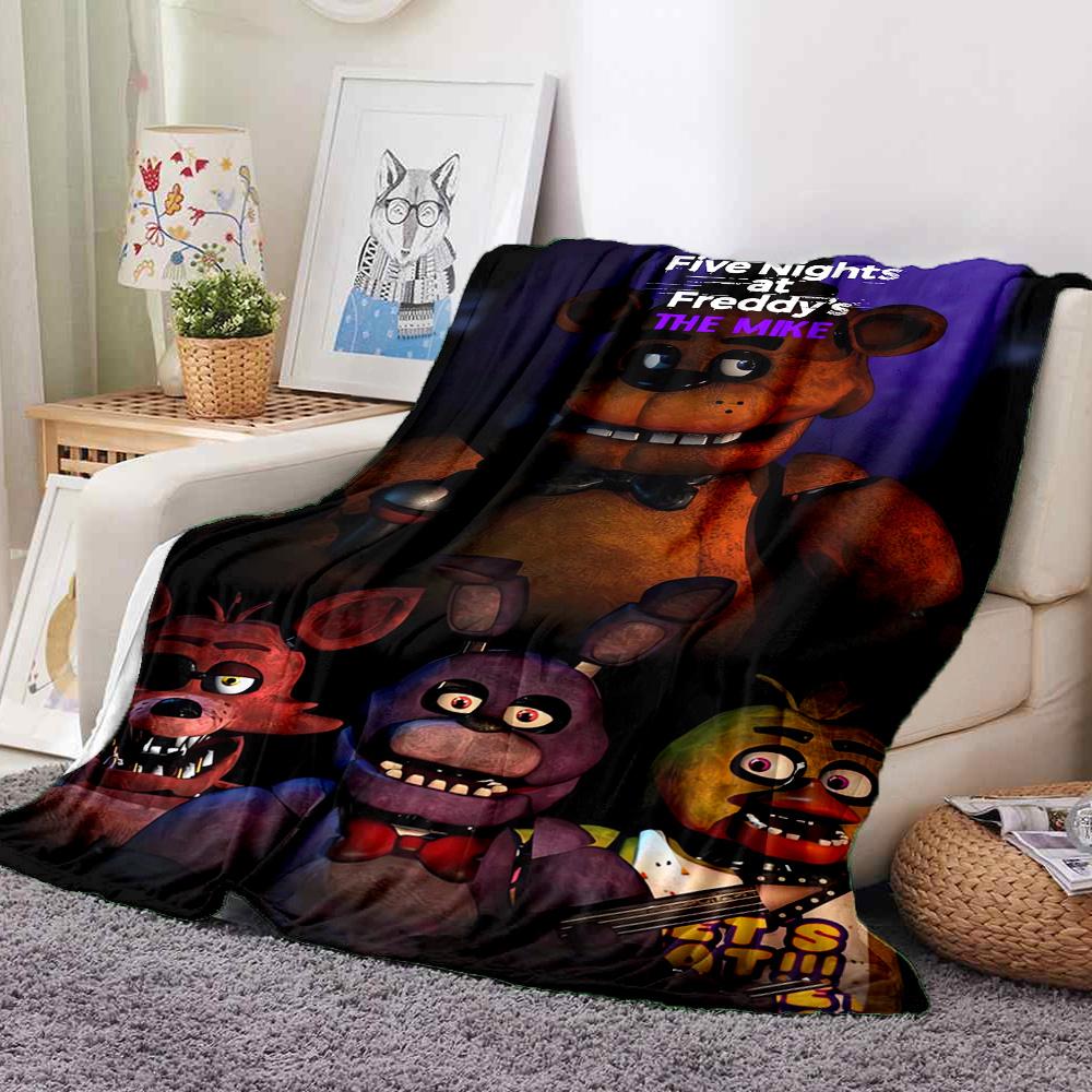 Fnaf Mike Flannel Blanket Throw Blanket Soft Warm Sofa Bed Camping Home Decor Unique Christmas Gift C9211958