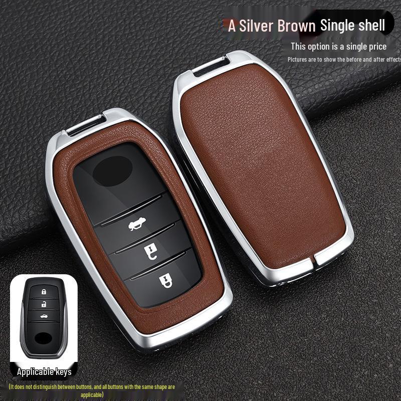 Toyota RAV4 Smart Key Zinc Alloy Leather Protective Case