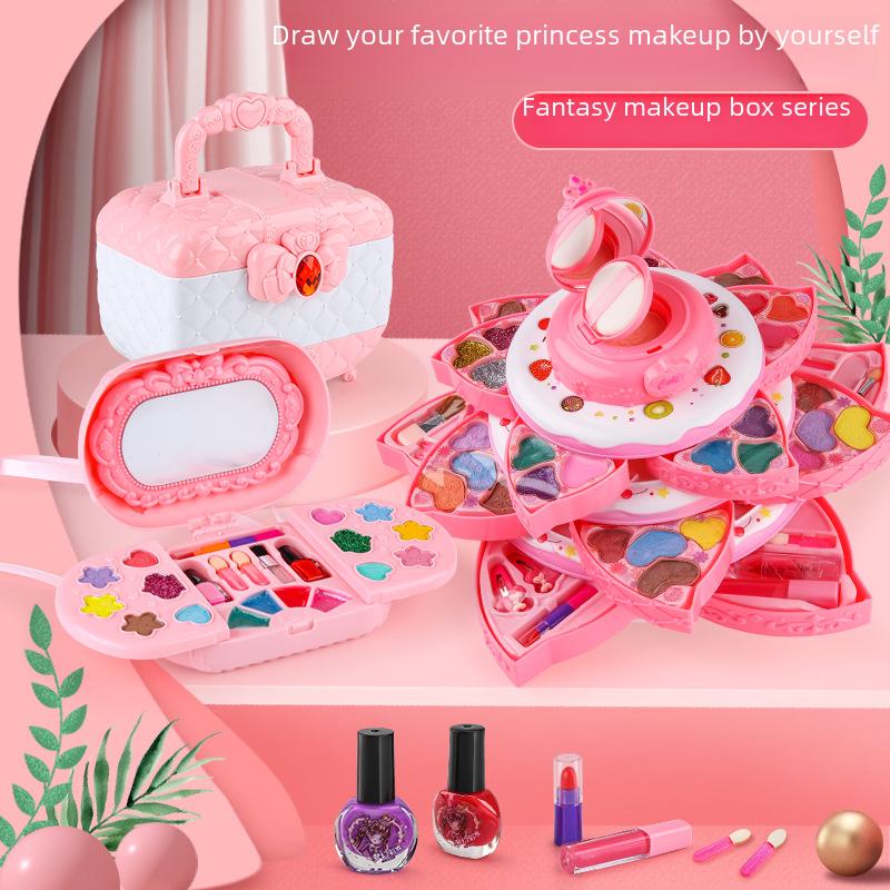 "Princess Makeup Box: Children's Pretend Play Cosmetic Set for Girls – Perfect Gift for Dress-Up"