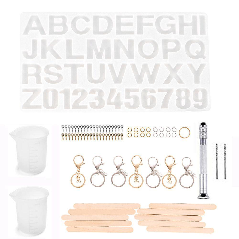 Tools Craft Handmade Kits Alphabet Letter Resin Molds Silica Gel Mould Silicone Crystal Drop Glue