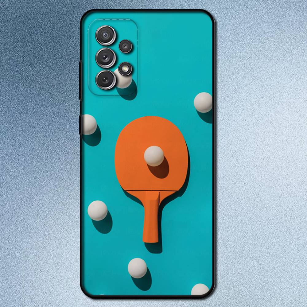 Table Tennis Rackets Phone Case For Samsung S25,S24,S21,S22,S23,S30,Ultra,S20,Plus,Fe,Lite,Note,10,9,5G Black Cover