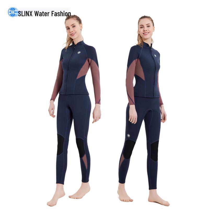 In-Stock 2mm Women's Split Wetsuit for Cold Protection & Jellyfish Safety - Ideal for Surfing & Winter Swimwear