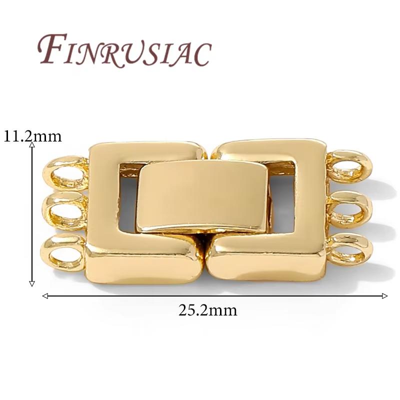 3 Styles 18K Gold Plated Multi-row Pearl Clasps For Necklaces Making,Bracelets Clasp Connectors For Jewelry DIY Accessories