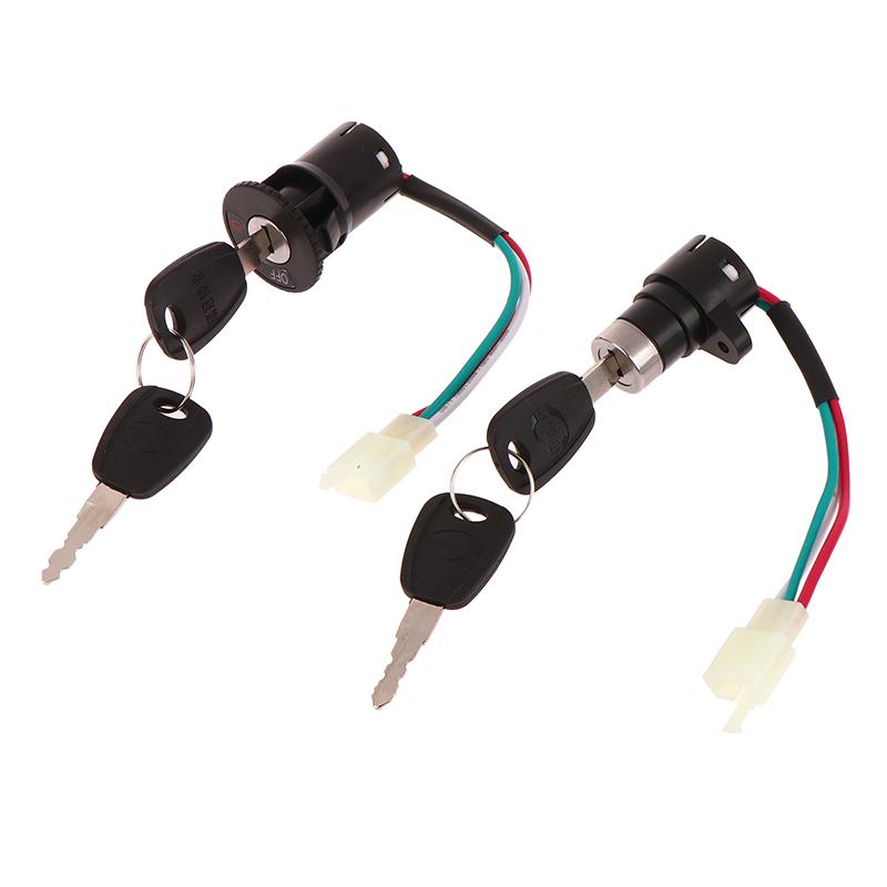 1Set Universal Motorcycle E-Bike Ignition Switch Key With Wire For Motorcycle Electric Bike Scooter Accessories
