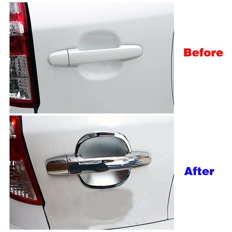 Car Decoration Chrome Silver Door Bowl Handle Cover For Toyota RAV4 2006-2012 Cars Accessories Exterior Styling