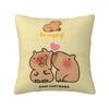 Cute Capybara Be Cappy Pillow Case Cushion Cover Pillowcase X Inch Soft Cozy Pillow Cover for Home Sofa Bed Car Decoration