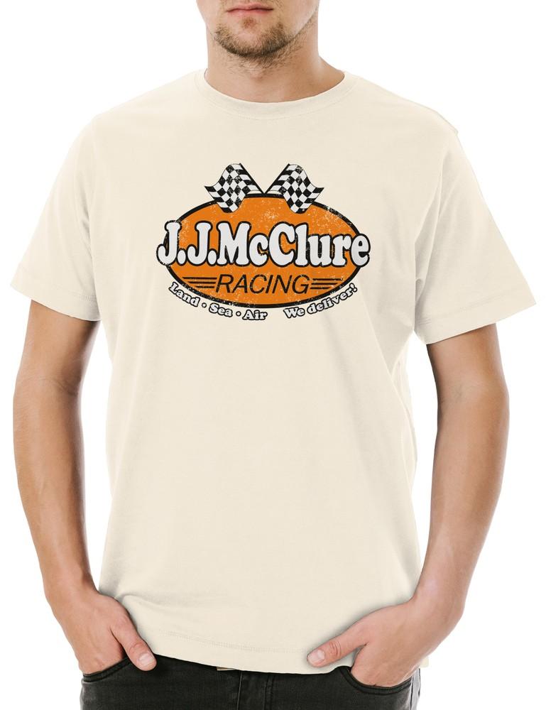 

J.J. Mcclure Racing Men s T-Shirt The On The Cannonball Highway Race Is The L