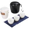 Yangzhi Jade Cloud Travel Set White Porcelain Brewing Quick Cup One Pot Two Three Cups Small Gift Portable Tea Bag