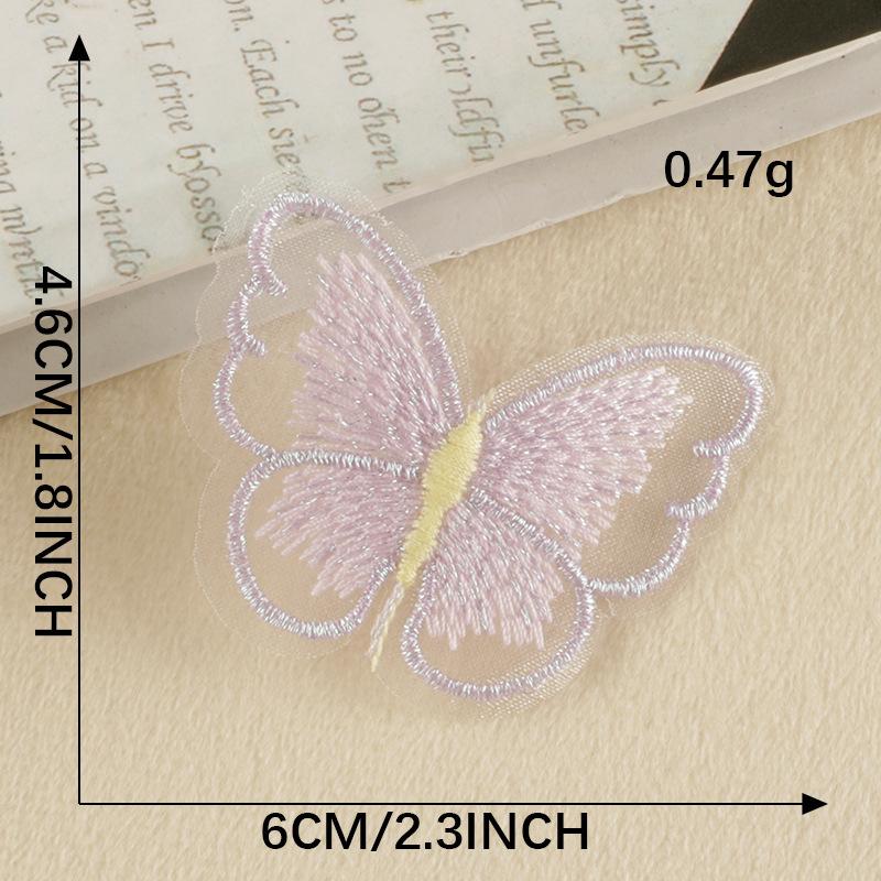 Computer Embroidery Badge Cloth Label Butterfly Transparent Jewelry Accessories Clothing Accessories Chapter Boy Handmade Diy Embroidery Cloth Sticker