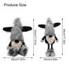 Mysterious Black Dog Gnomes Statue Plush Dolls Handmade Scandinavian Figurine Dog Ear Elf Figure Ornament Home Decors