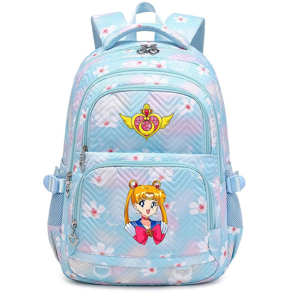 03 Beautiful Girl Print Multi-Compartment Junior High School Schoolbag Cute And Lightweight Girls Backpack Youth Backpack