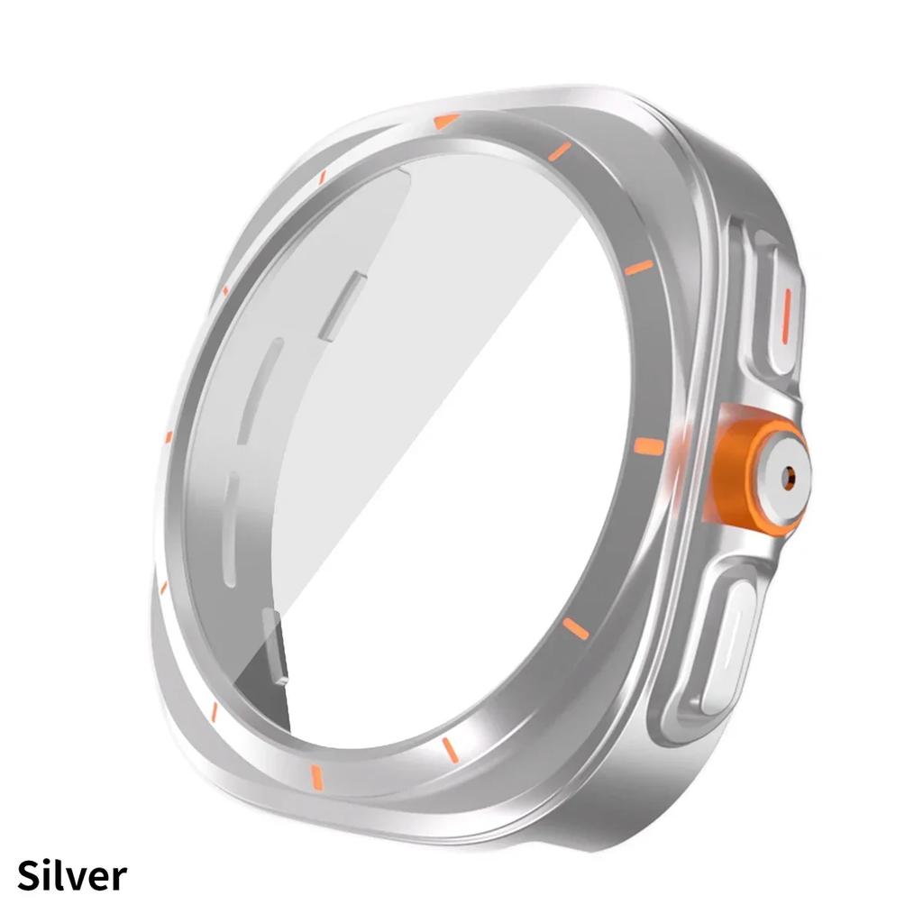 Change To Ultra Case for Samsung Galaxy Watch 7 6 40mm 44mm Upgrade To Galaxy Watch Ultra 47mm Tempered Glass Screen Protector