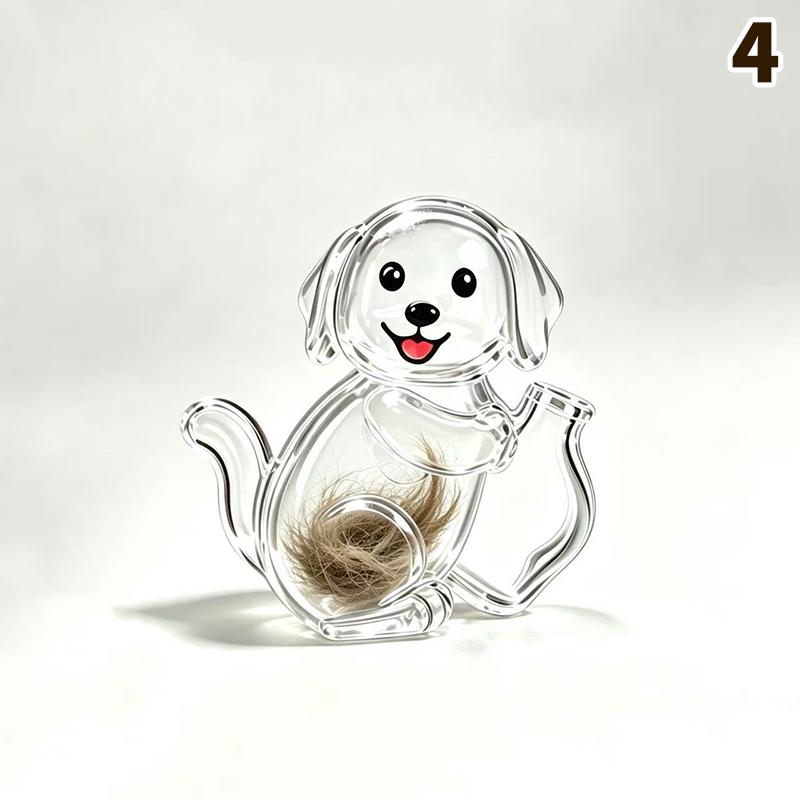 Transparent Cat Hair Storage Refrigerator Magnets Pet Fur Keepsake Capsule Diy Souvenirs Cat Whiskers Collector Fridge Magnet