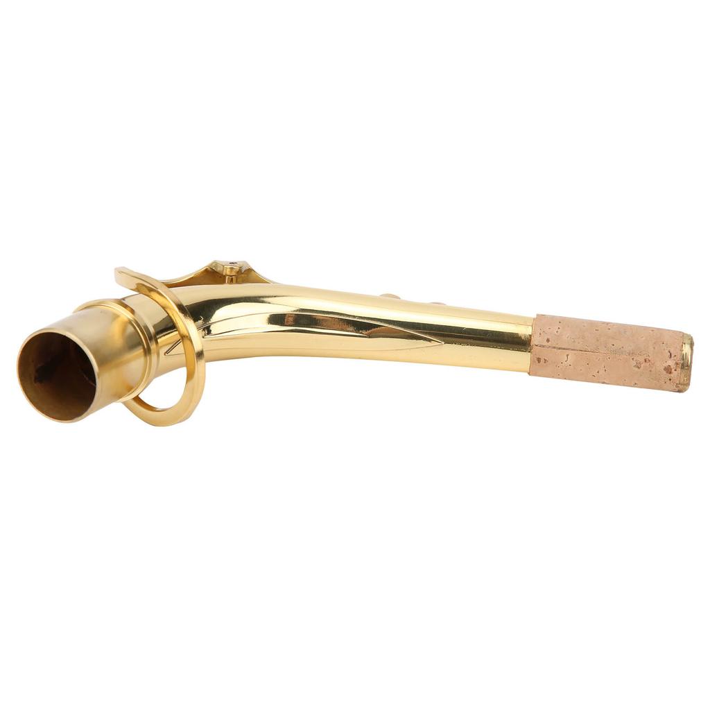 Saxofonhals Mässing för Altsaxofon Böjt Rör Musikinstrumenttillbehör 2,45cm Guld