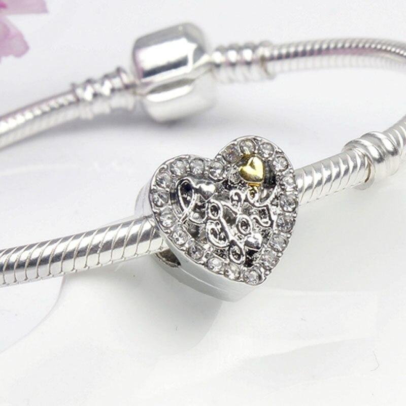 Chile Flagge Charm Silber - Perle Für Armband Schmuck DIY