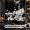 Personalisierte Wandtapisserie, Lana Del Rey Individuell Bedruckter Name, Stoff-Wandkunst für Innenraum-Hintergrund