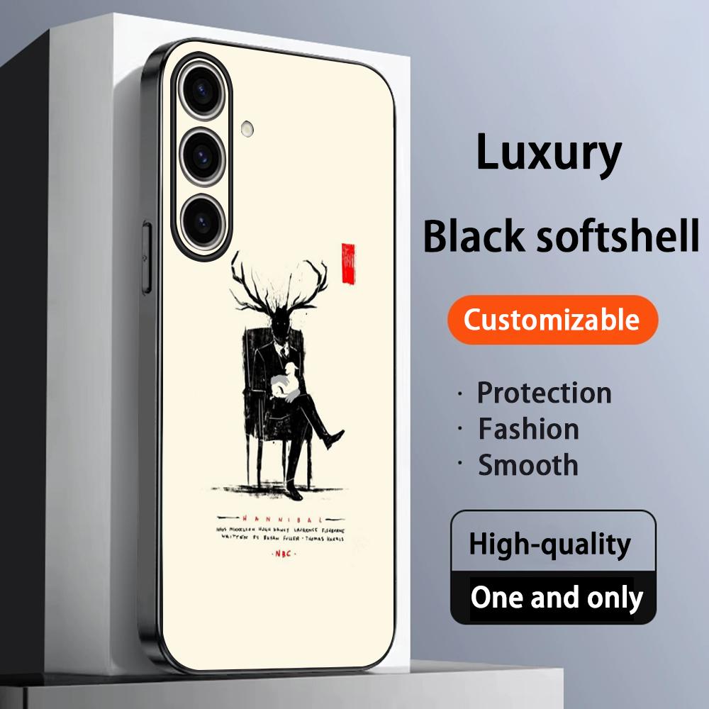 

Чехол для телефона с рисунком крутого персонажа Ганнибала Для Samsung Galaxy S25 S24 S23 S22 S21 S20 Plus Ultra Note20 Мягкий Черный Samsung S25 Ultra