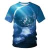 Women Brilliant Starry Sky Graphic T Shirts for Men Fashion Universe Planet Pattern T-shirt Personality Hip Hop Print T-shirts