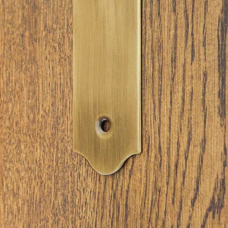 BARTON Door Handle with Toilet Plate 72 PATINATED BRASS