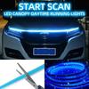 120cm 150cm 180cm Car Hood Light Strip Daytime Running Flexible LED Auto Decorative Atmosphere Ambient Lamps DRL 12V Neon Lights 4