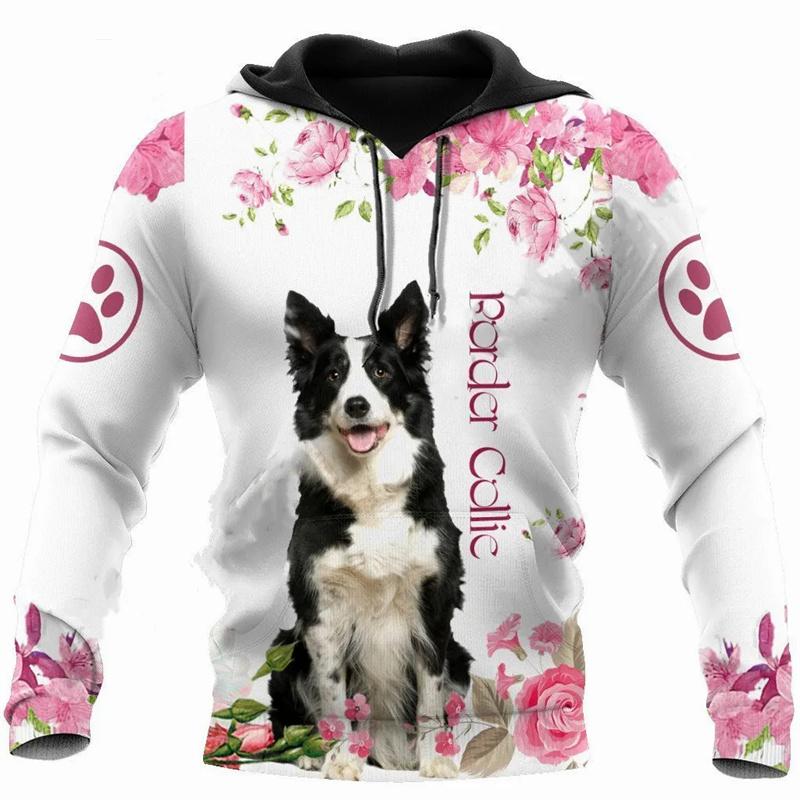 Flower Cute Pug Graphic Sweatshirts Funny Animal Dog 3D Printed Hoodies For Men Casual Streetwear Women Pullovers Tracksuit Tops