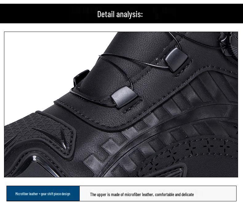Stivali da Moto da Uomo per Tutte le Stagioni - Scarpe alla Caviglia per Fuoristrada e Corse