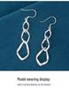 Elegant Water Drop Tassel Earrings, 925 Sterling Silver, Slimming Hollow Design for Women
