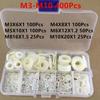 220/400Pcs M3 M4 M5 M6 M8 M10 M12 Plastic Nylon Flat Washer Plane Spacer Insulaton Gaskte Washer Nylon Gasket Ring Kit