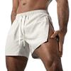 Men Fitness Shorts with Side Zipper Quick Drying Breathable Gym Workout Short Pants Elastic Waist Drawstring Athletic Running Sports Shorts