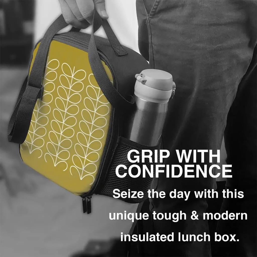 Sac isotherme à déjeuner Orla Kiely Multistem pour Fleur Scandinave Réutilisable Glacière Thermique Boîte à Bento Nourriture Travail École Voyage
