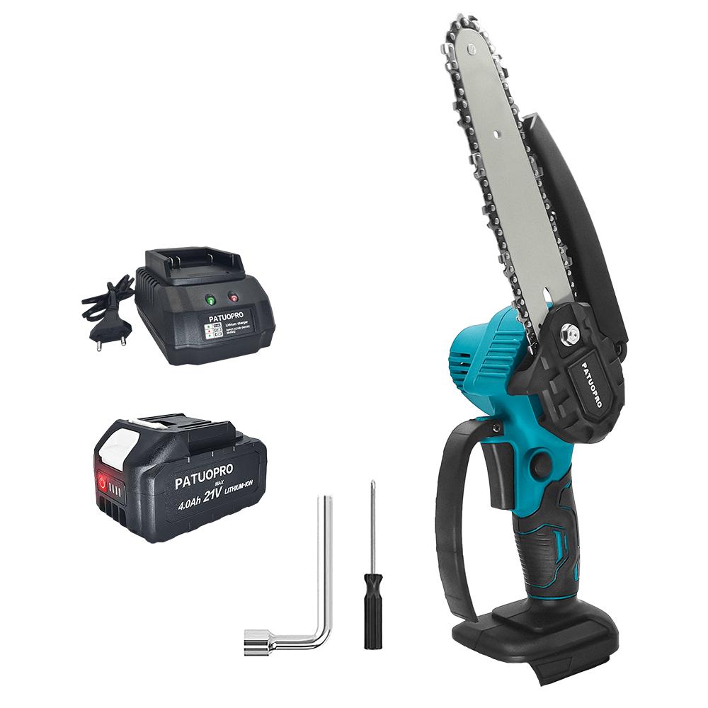 6inch Electric Chain Saw Cordless Chainsaw Portable Tree Branch Logging Cutter Woodworking Garden Tool For Makita 18V Battery