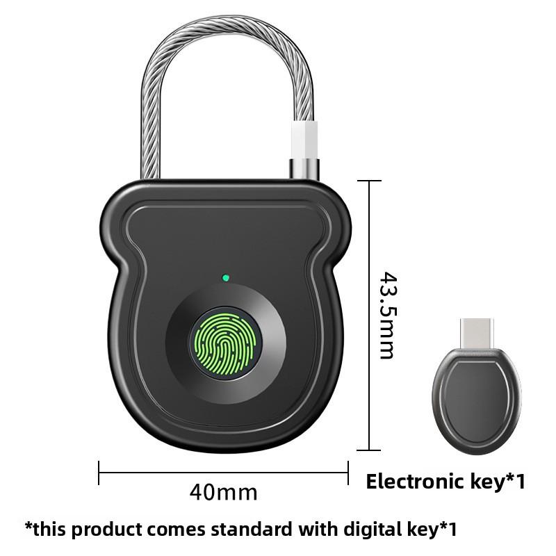 Smart Fingerprint Hanging Luggage Household Lock Student Cabinet Gym Apartment Protective Fingerprint Lock