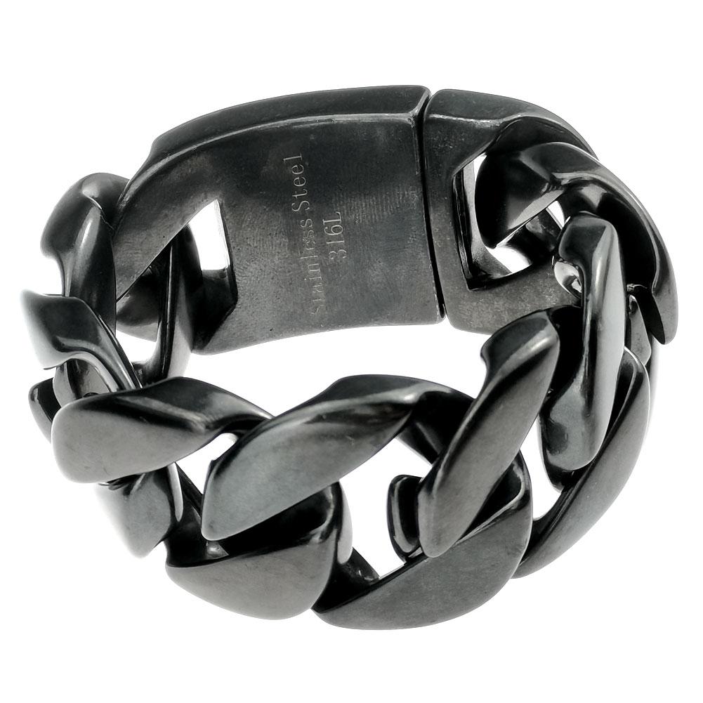 32mm Width Bling Massive 316L Stainless Steel Retro Hip Hop Bracelet Designer Chrams