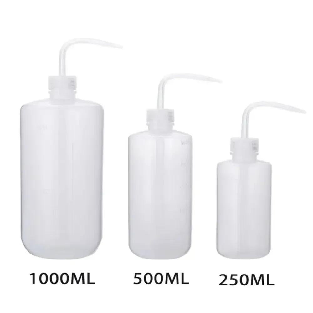 1Pcs Washing Clean Wash Bottle White Plastic Laboratory Measuring Bottles Measurement 250/500/1000ml Tattoo Squeeze Bottle