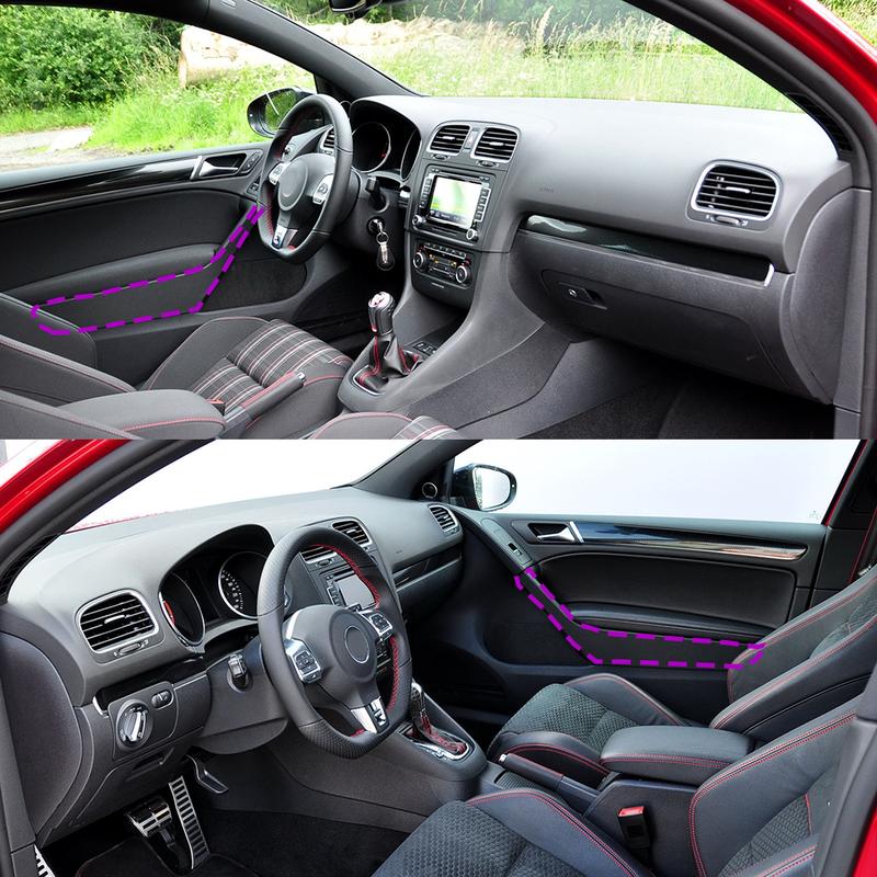 Golf 6 Two-Doors Station Wagon Car Interior Front Left Right Door Handle Cover Panel Trim Replacement For Volkswagen 2009-2013