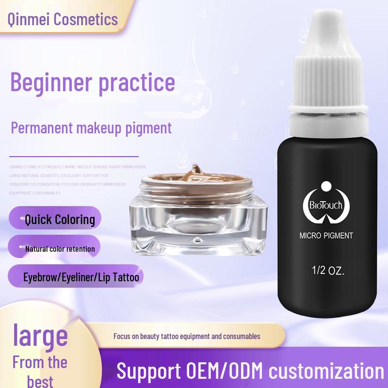 Beginner Microblading Pigment Powder for Eyebrows, Lips & Eyeliner - Easy Color Cream Paste
