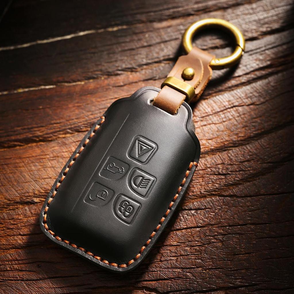 [Jaguar/Land Rover] Car Key Cover Keychain Cowhide Handmade Suitable for Old F-PACE/CFL/XEL