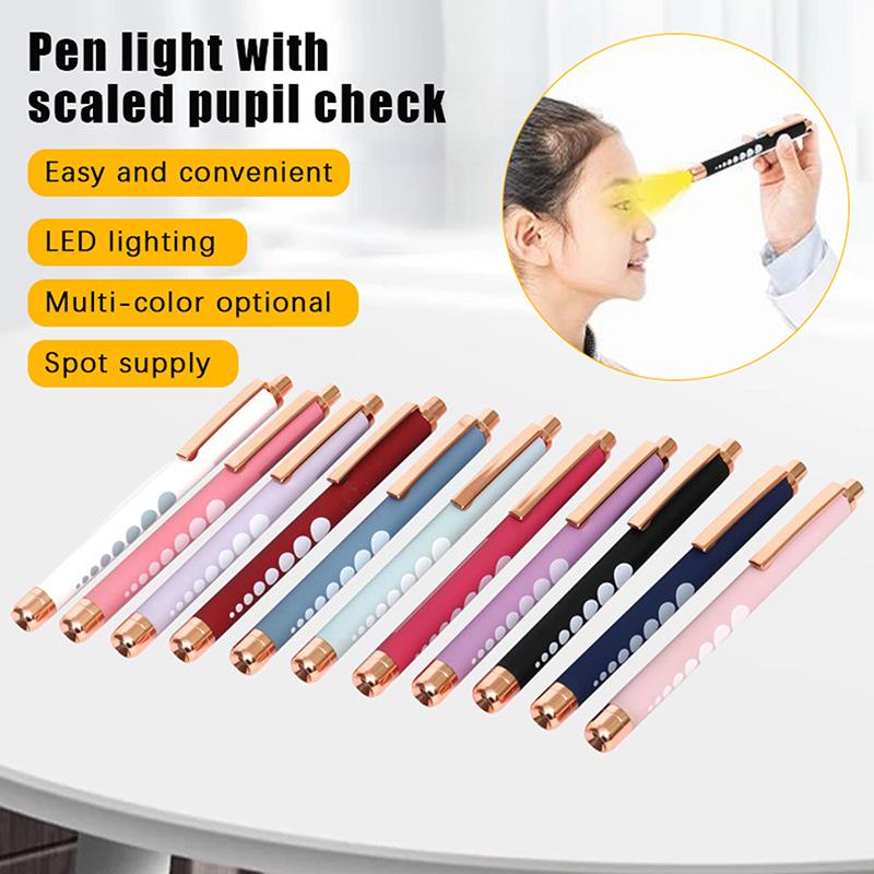 Mini Medical Pen Light Portable LED Flashlight Mini Torch White Yellow Light For Doctor Nurse Diagnosis Measurements Penlight