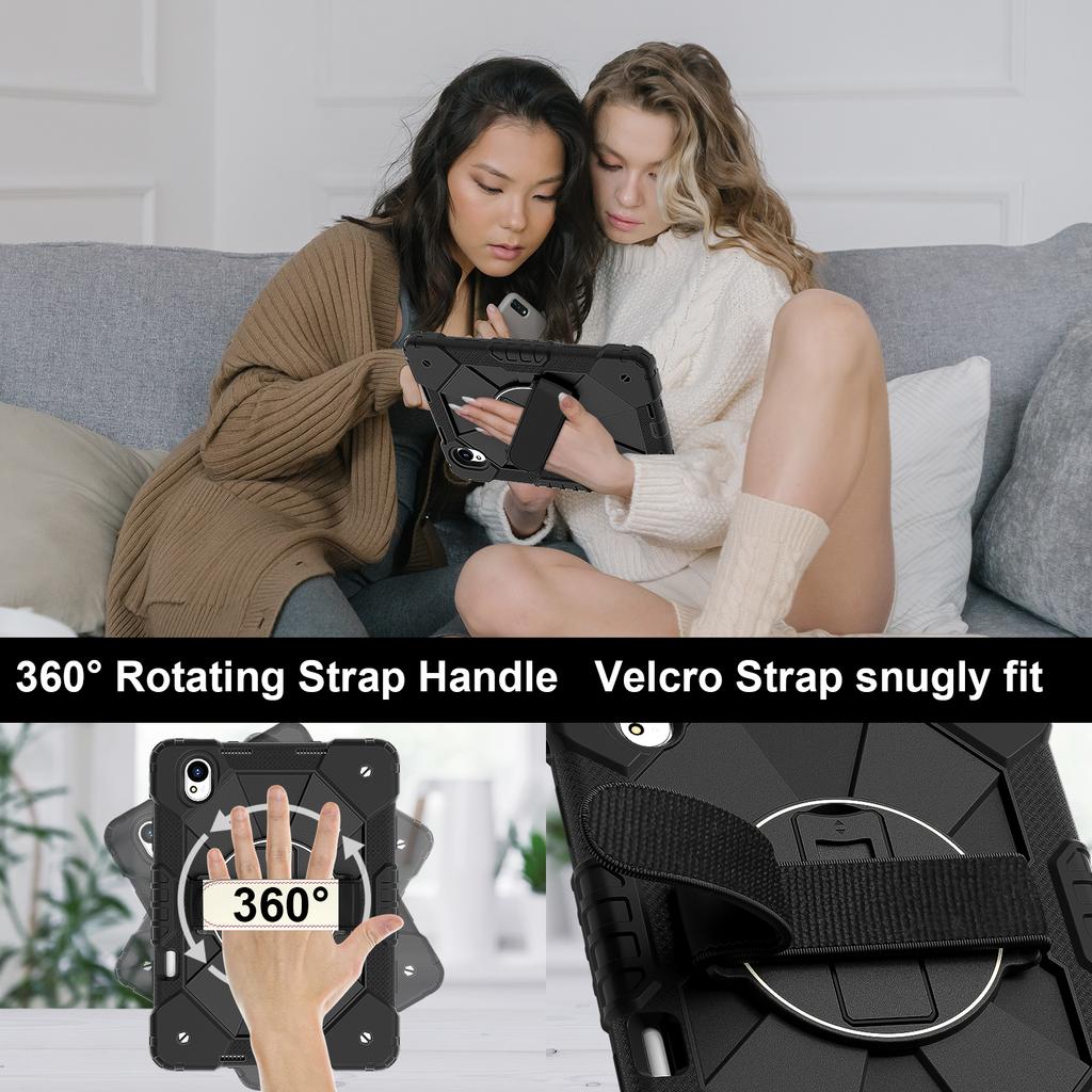 Stand Armor Case For Huawei MatePad 11.5 S 2025 2024 SLG-W50 SLG-W10 TGR-W09 360 Rotating Heavy Duty Cover With Shoulder Strap