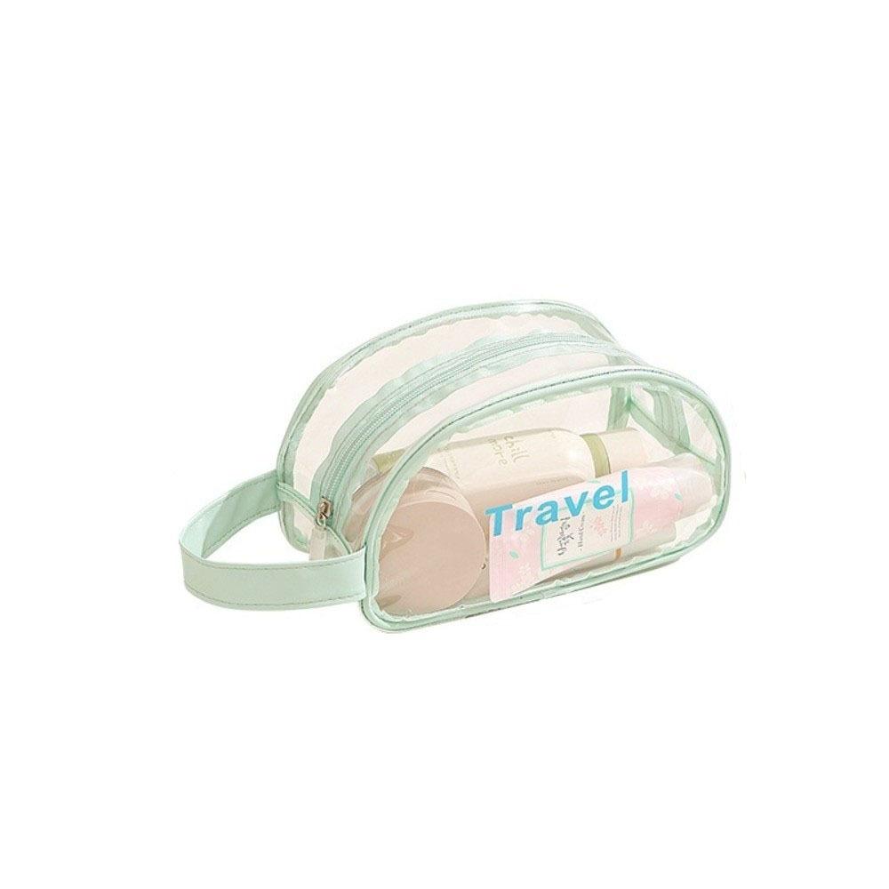 

PVC Transparent Cosmetic Bag Lightweight Waterproof Swimming Storage Bag Dry Wet Separation Large Capacity Fitness Training Bag