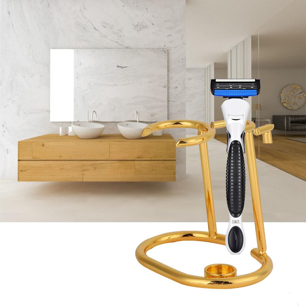 Men's Shaving Tool Holder Stand Brd Brush Rack Bracket (Gold)