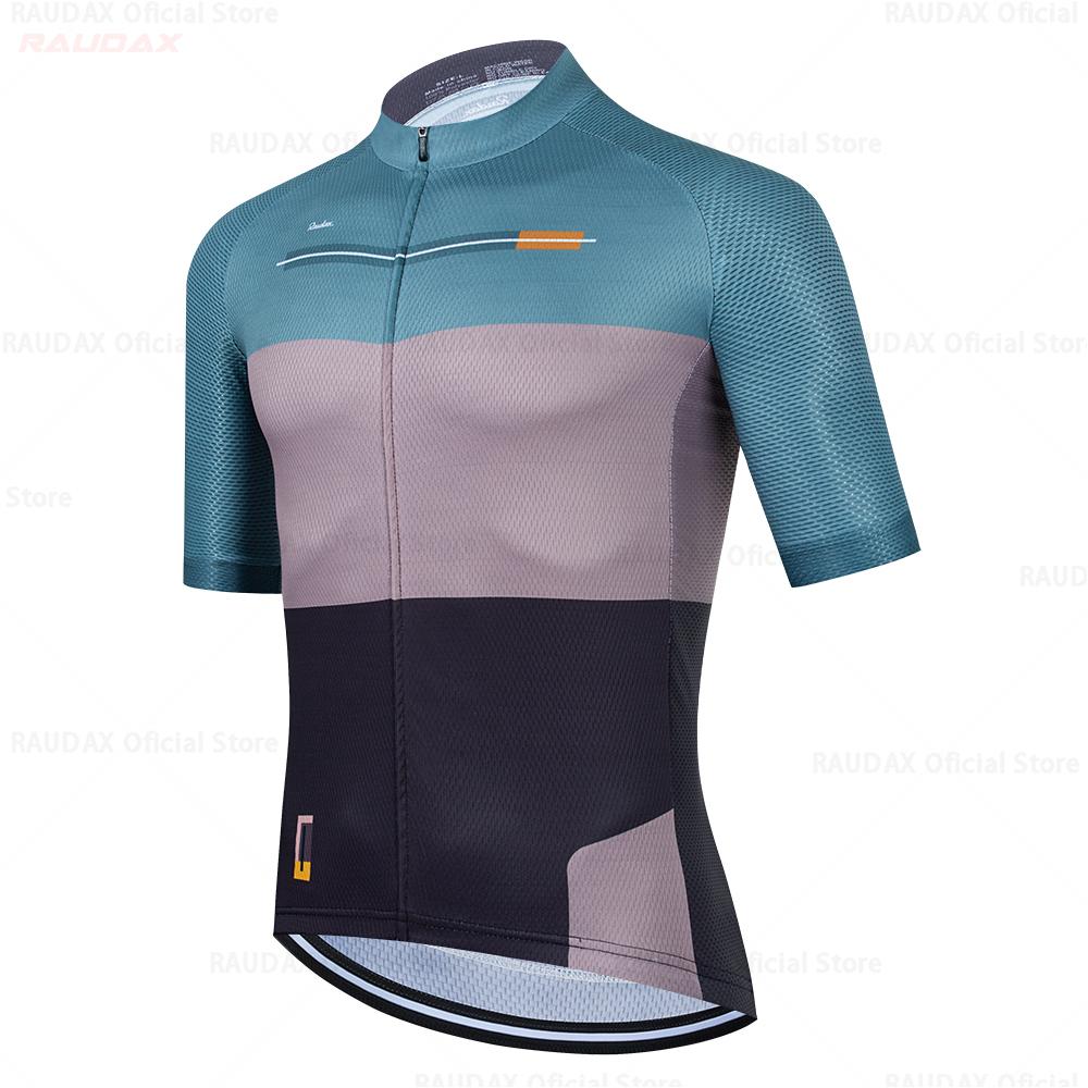 Raudax 2025 Summer Cycling Jersey Set Breathable MTB Twelve Colors Cycling Clothing Mountain Bike Wear Maillot Ropa Ciclismo