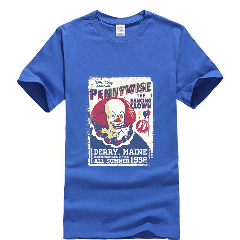Creative Design The Dancing Clown Pennywise TShirt Summer Cotton Short Sleeve ONeck Unisexs T Shirt New S3XL